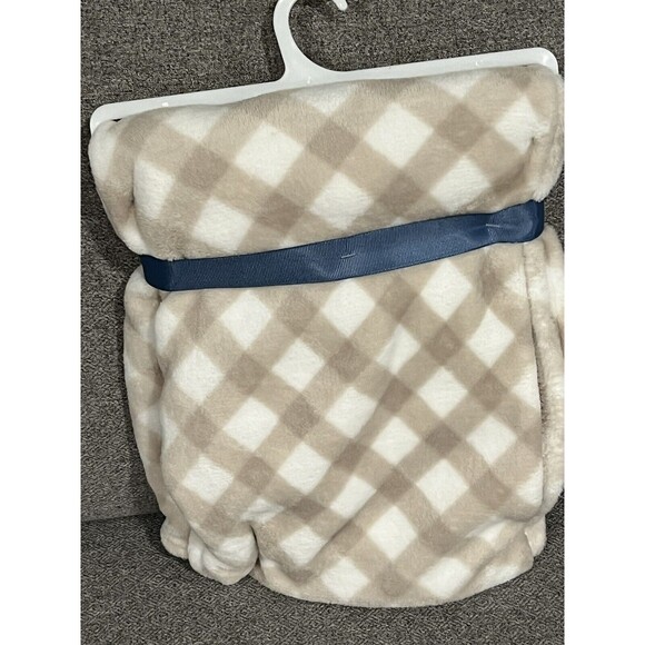 Duck Duck Goose Teddy Bear Embroidered Baby Blanket Love Diagonal Stripes New - Picture 4 of 4